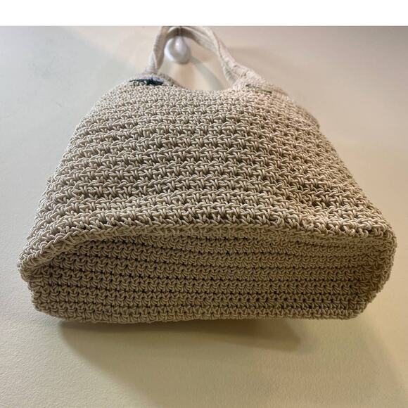 Vtg Crochet Ribbon Embroidered Y2K Summer Mini Purse - Picture 3 of 10